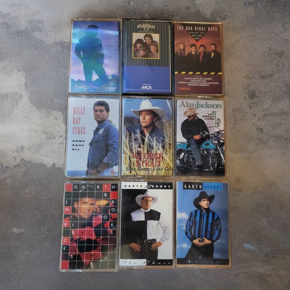 Country Music Cassette Lot - Billy Ray Cyrus, Garth Brooks, Alan Jackson - Picture 1 of 2
